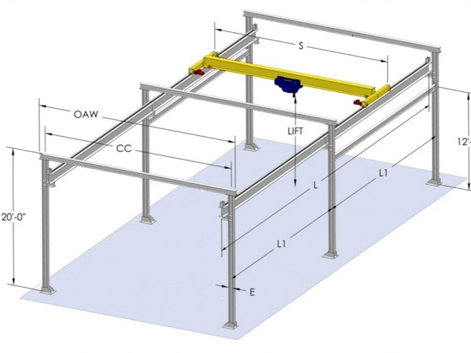 freestanding workstation bridge crane-5